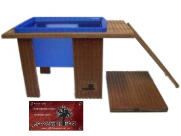 AS-Wasserschildkröteninsel Renate L50xB32xH50 cm + Eiablagebox 22L und Plattformeinsatz